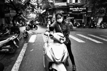 Hanoi simgesi motorsiklet